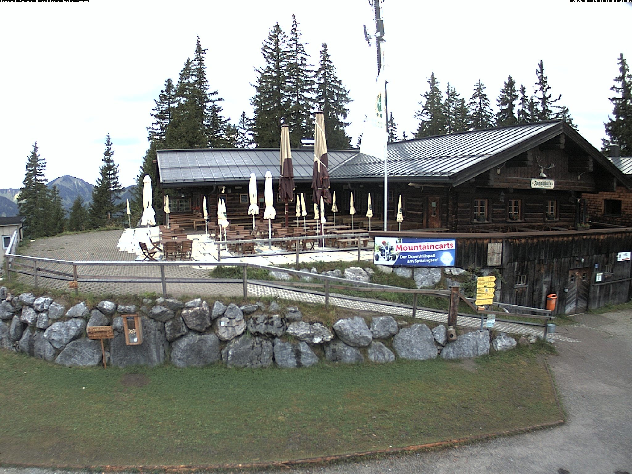 Archiv Foto Webcam Berghütte "Jagahüttn" auf dem Stümpfling