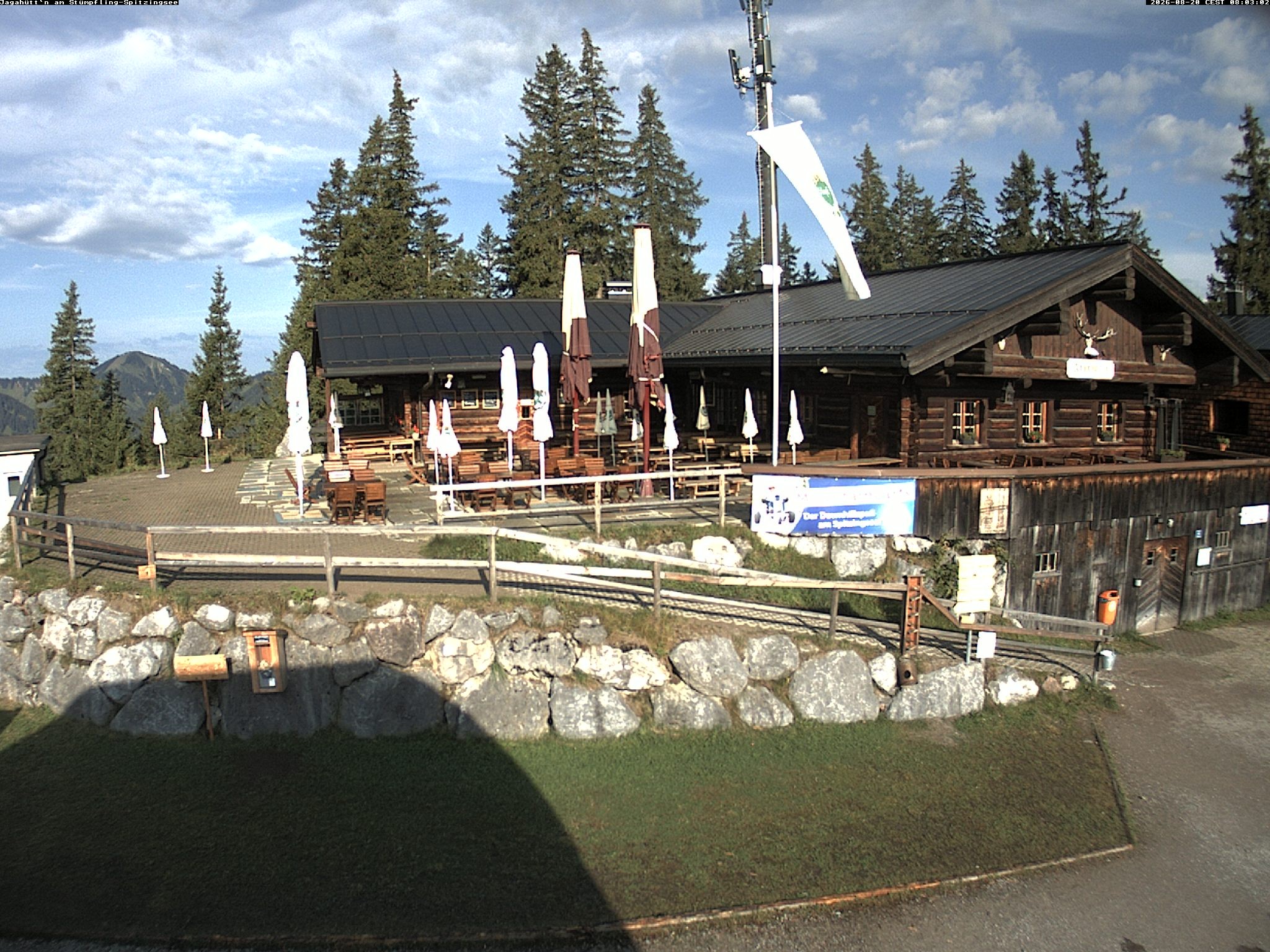Archiv Foto Webcam Berghütte "Jagahüttn" auf dem Stümpfling