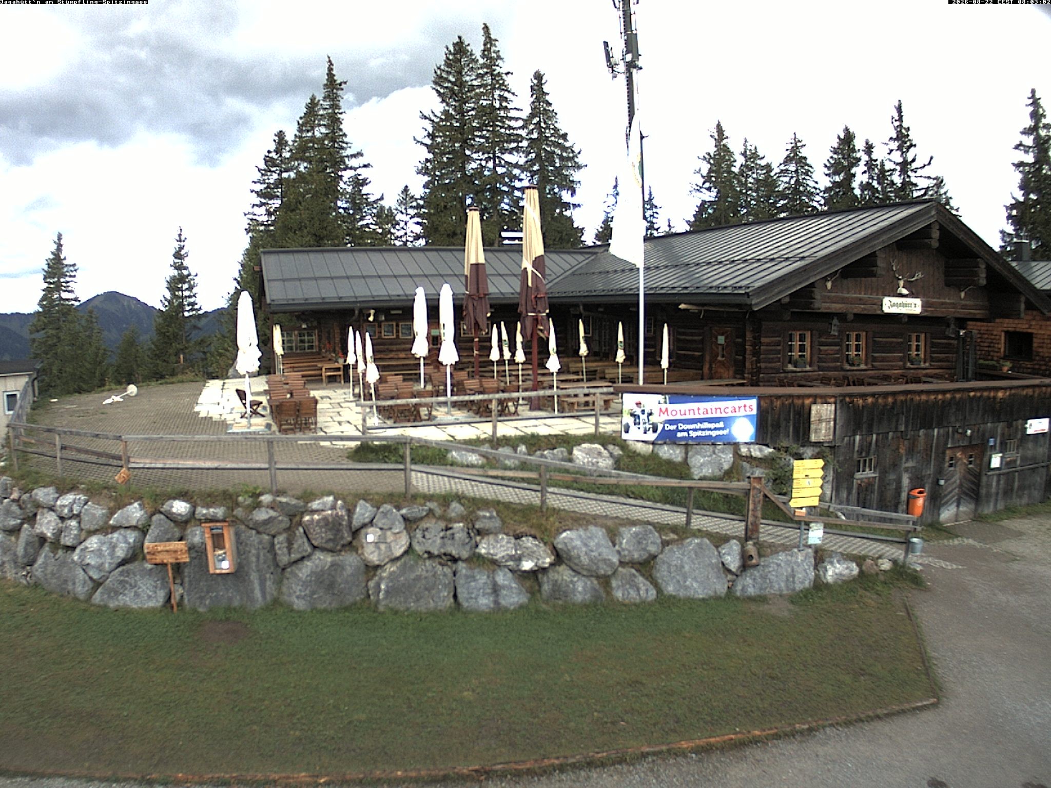 Archiv Foto Webcam Berghütte "Jagahüttn" auf dem Stümpfling