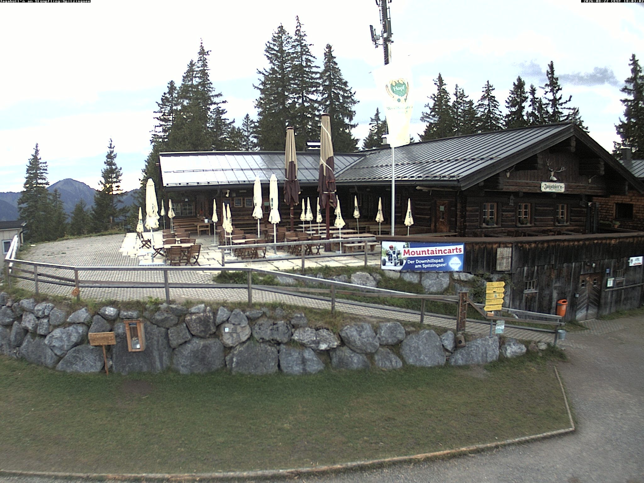 Archiv Foto Webcam Berghütte "Jagahüttn" auf dem Stümpfling