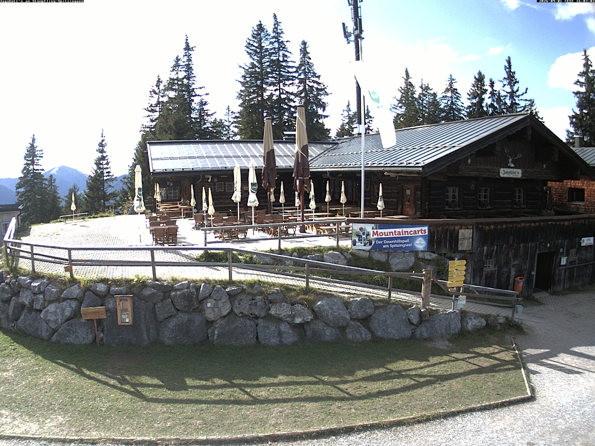 Archiv Foto Webcam Berghütte "Jagahüttn" auf dem Stümpfling