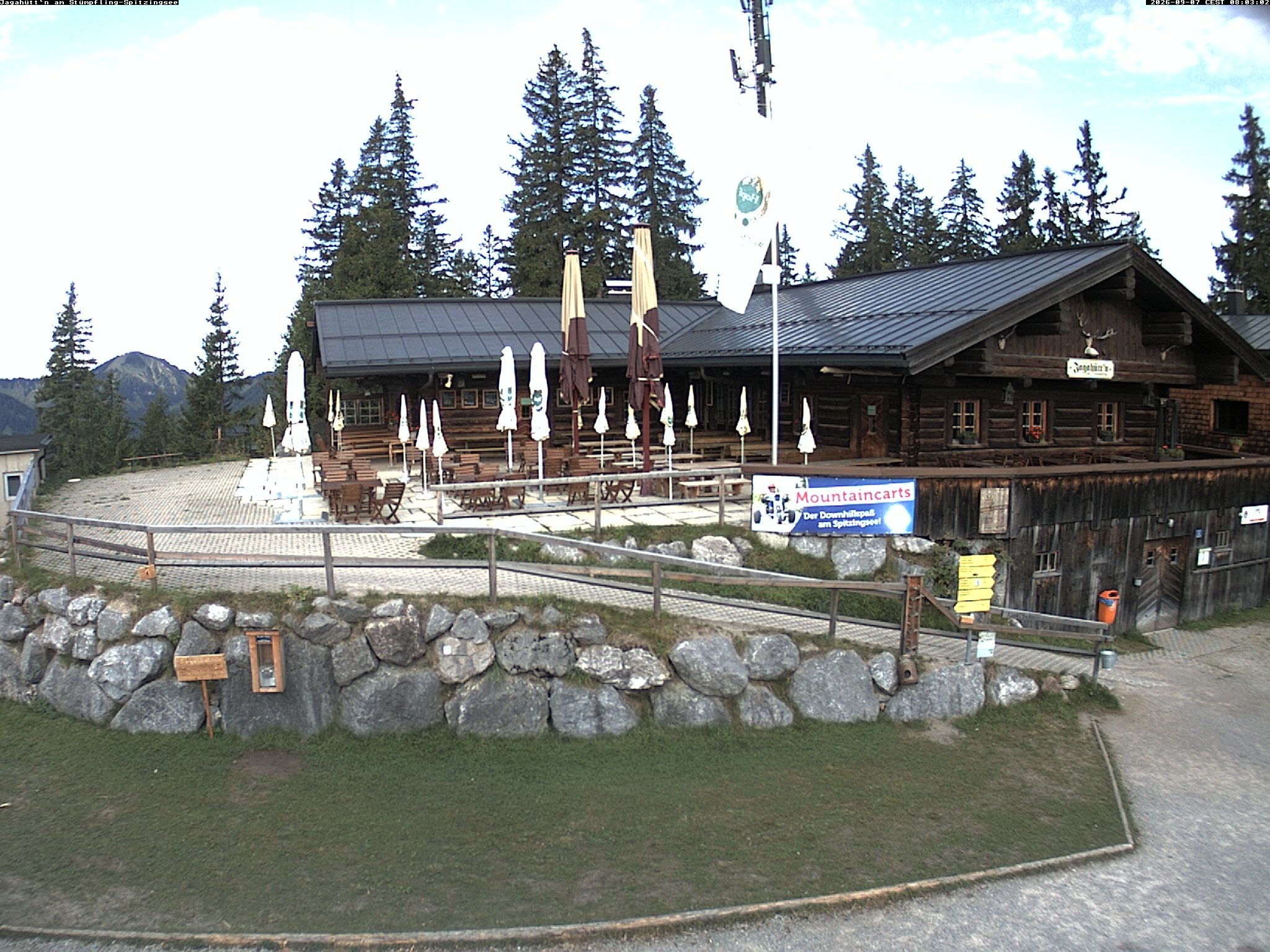 Archiv Foto Webcam Berghütte "Jagahüttn" auf dem Stümpfling
