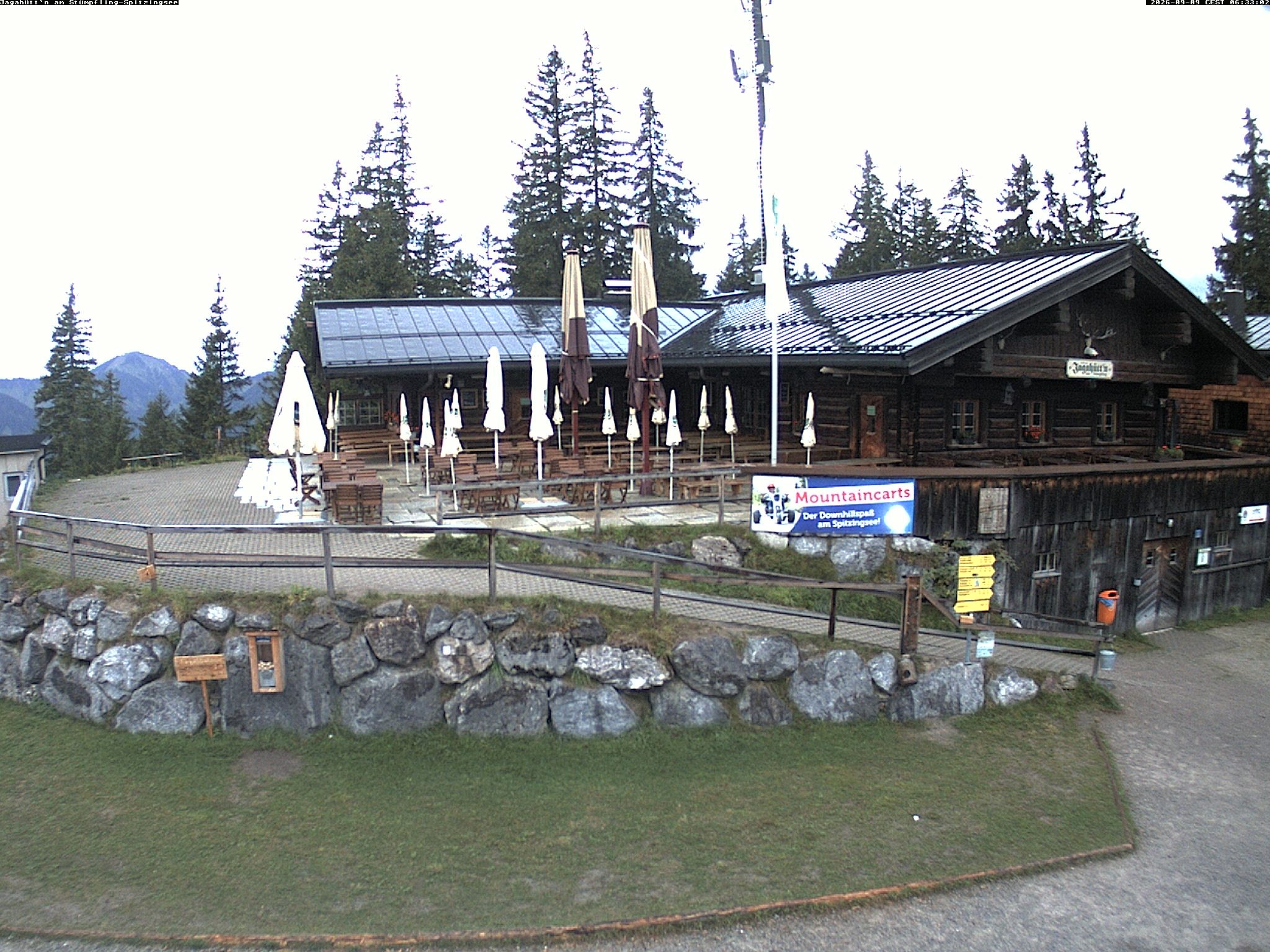 Archiv Foto Webcam Berghütte "Jagahüttn" auf dem Stümpfling