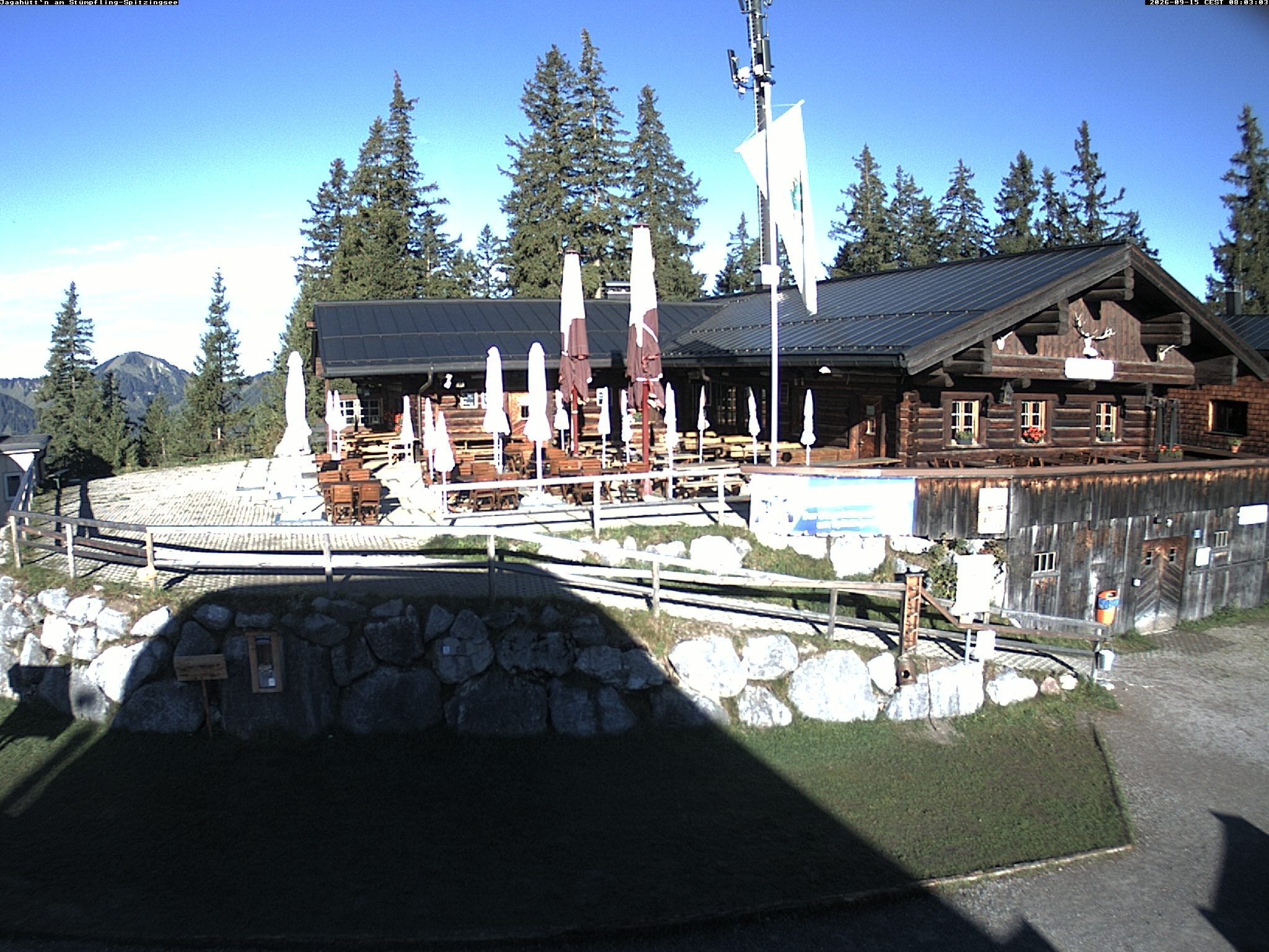 Archiv Foto Webcam Berghütte "Jagahüttn" auf dem Stümpfling