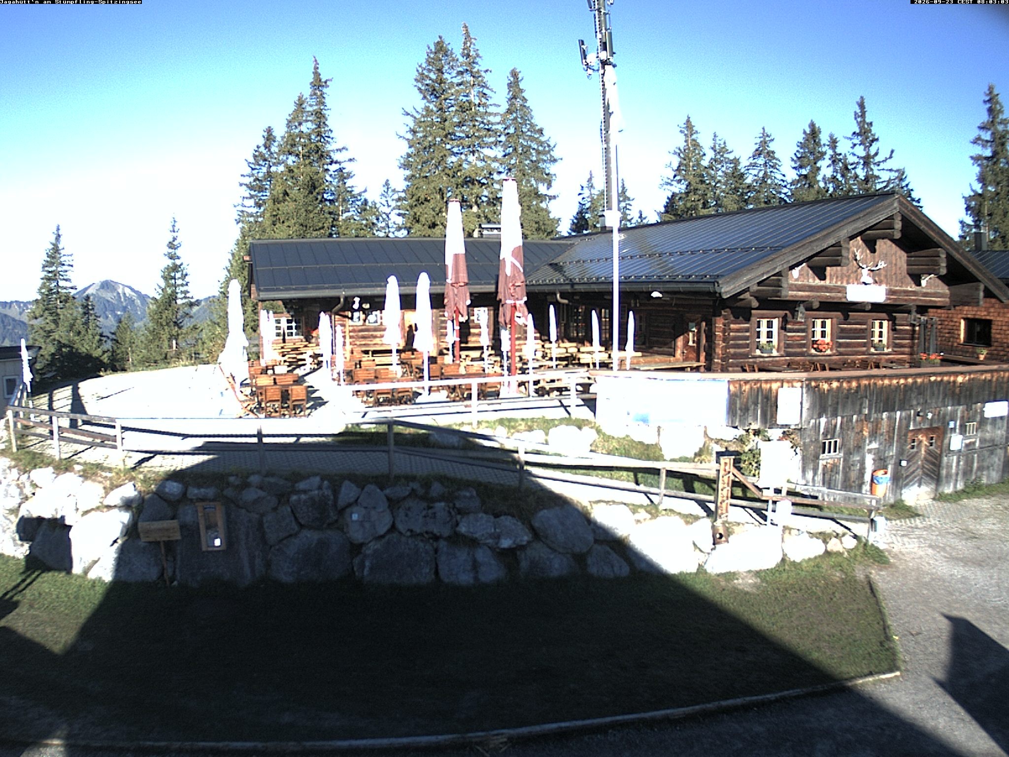 Archiv Foto Webcam Berghütte "Jagahüttn" auf dem Stümpfling