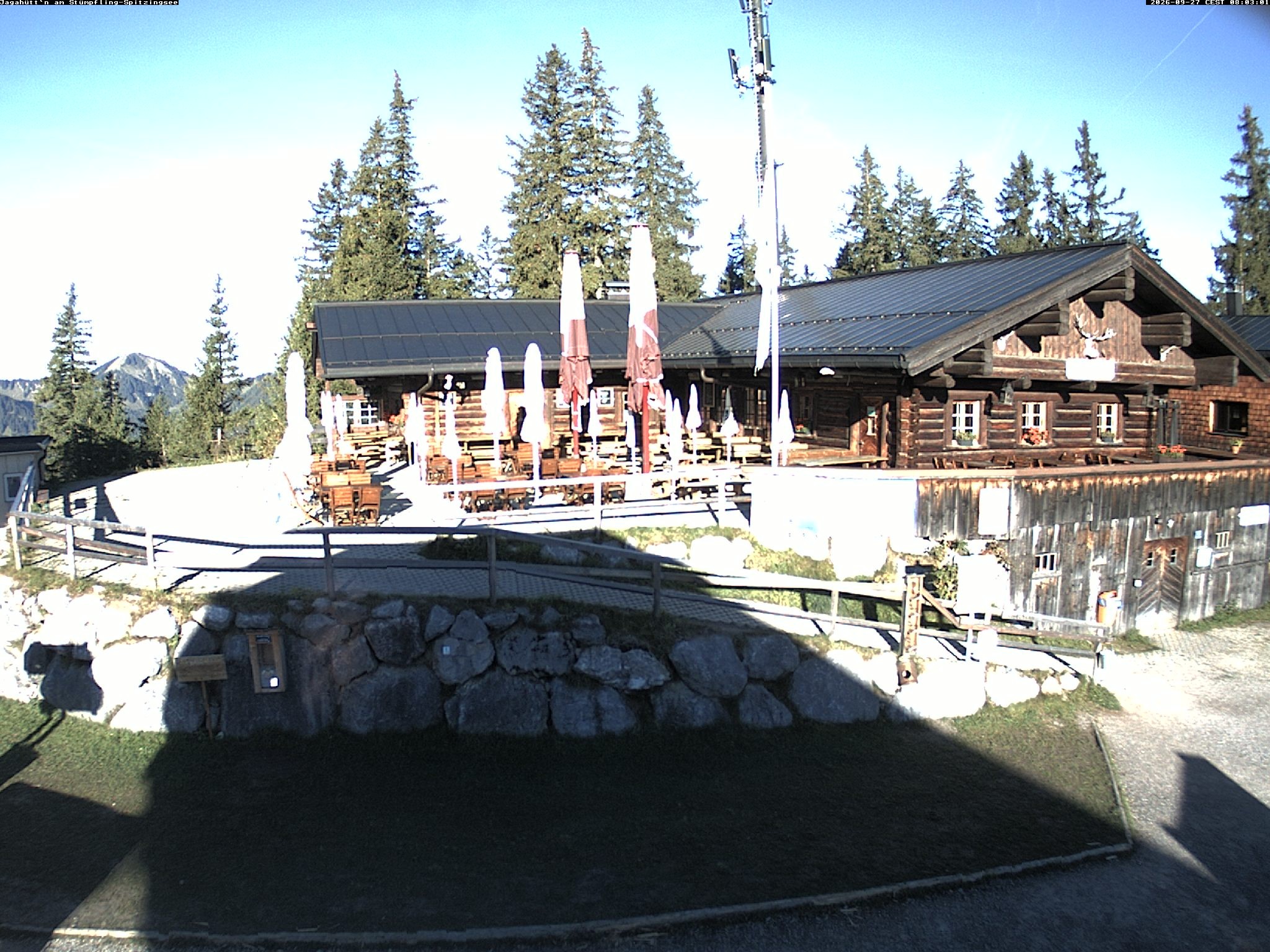 Archiv Foto Webcam Berghütte "Jagahüttn" auf dem Stümpfling
