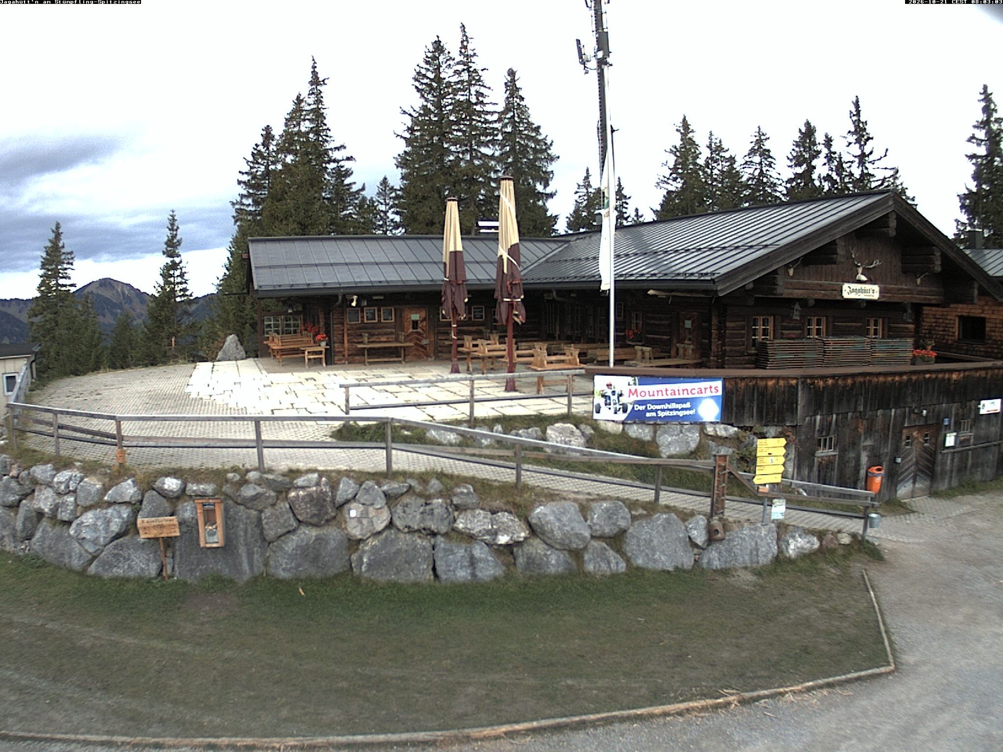 Archiv Foto Webcam Berghütte "Jagahüttn" auf dem Stümpfling
