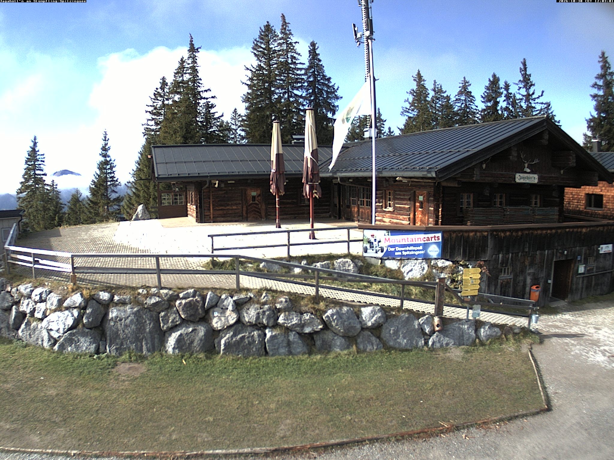 Archiv Foto Webcam Berghütte "Jagahüttn" auf dem Stümpfling