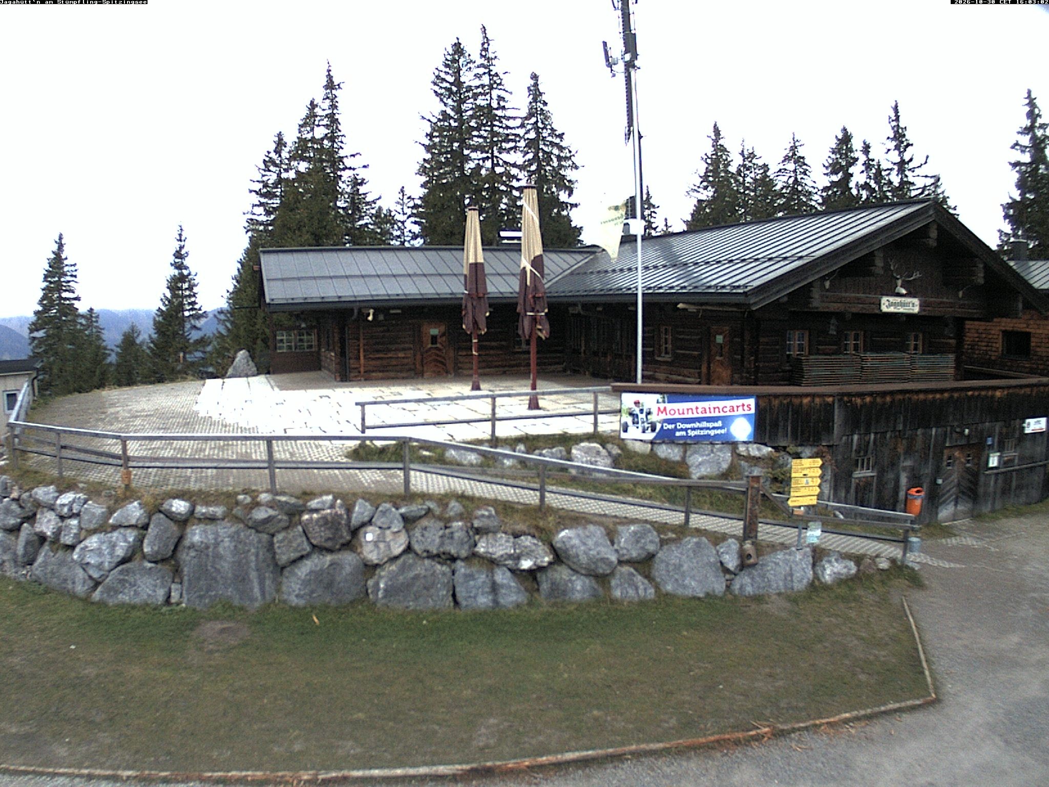 Archiv Foto Webcam Berghütte "Jagahüttn" auf dem Stümpfling