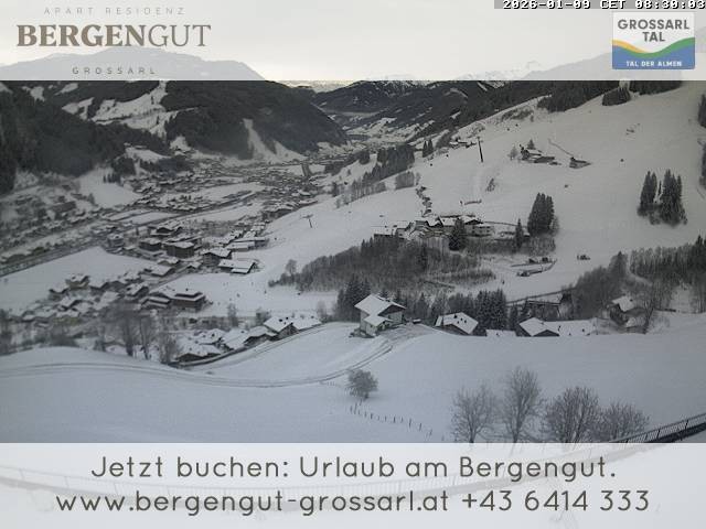 Archiv Foto Webcam Blick vom Hotel Bergengut nach Grossarl
