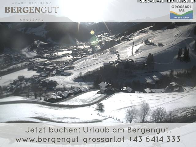 Archiv Foto Webcam Blick vom Hotel Bergengut nach Grossarl