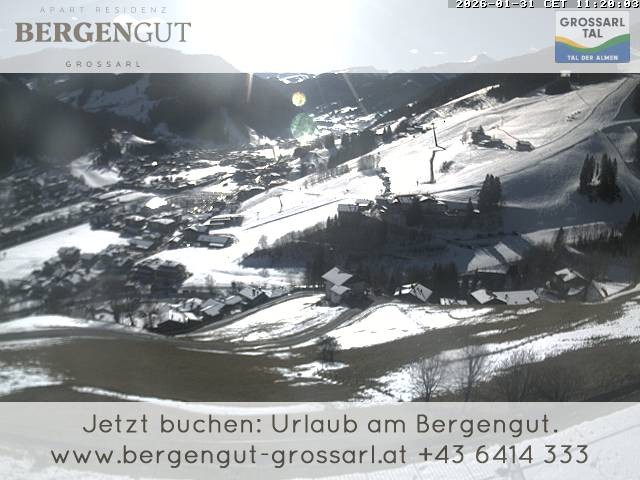 Archiv Foto Webcam Blick vom Hotel Bergengut nach Grossarl