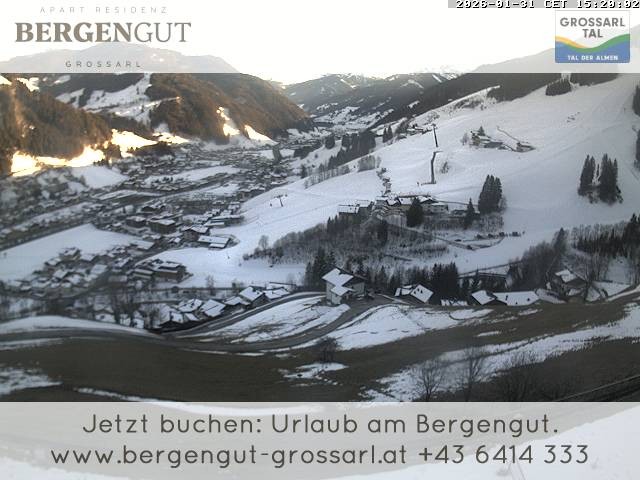 Archiv Foto Webcam Blick vom Hotel Bergengut nach Grossarl