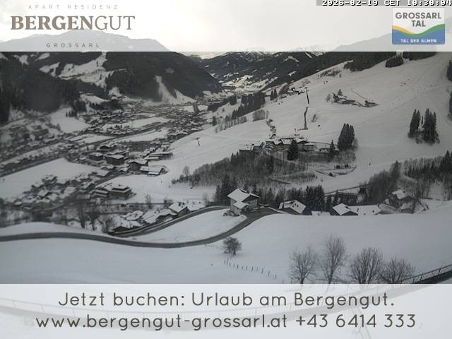 Archiv Foto Webcam Blick vom Hotel Bergengut nach Grossarl