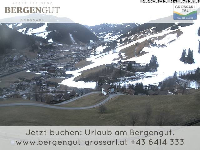 Archiv Foto Webcam Blick vom Hotel Bergengut nach Grossarl