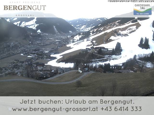 Archiv Foto Webcam Blick vom Hotel Bergengut nach Grossarl