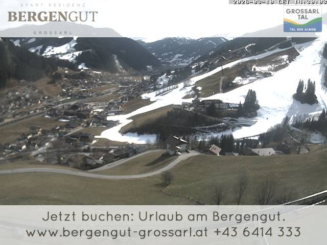 Archiv Foto Webcam Blick vom Hotel Bergengut nach Grossarl