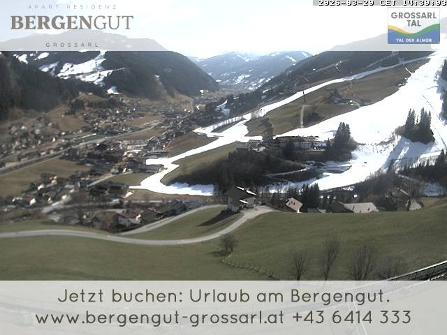 Archiv Foto Webcam Blick vom Hotel Bergengut nach Grossarl