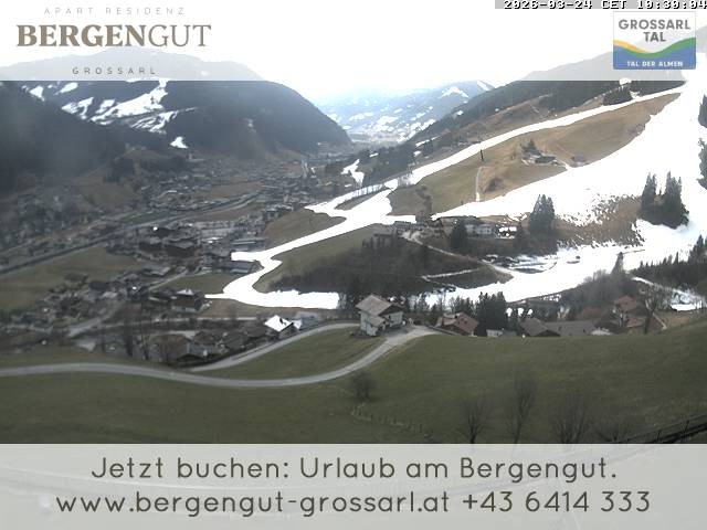 Archiv Foto Webcam Blick vom Hotel Bergengut nach Grossarl