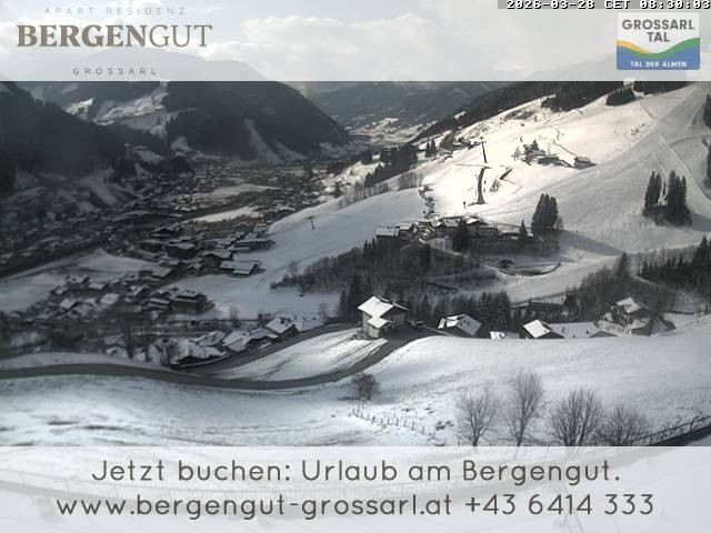 Archiv Foto Webcam Blick vom Hotel Bergengut nach Grossarl