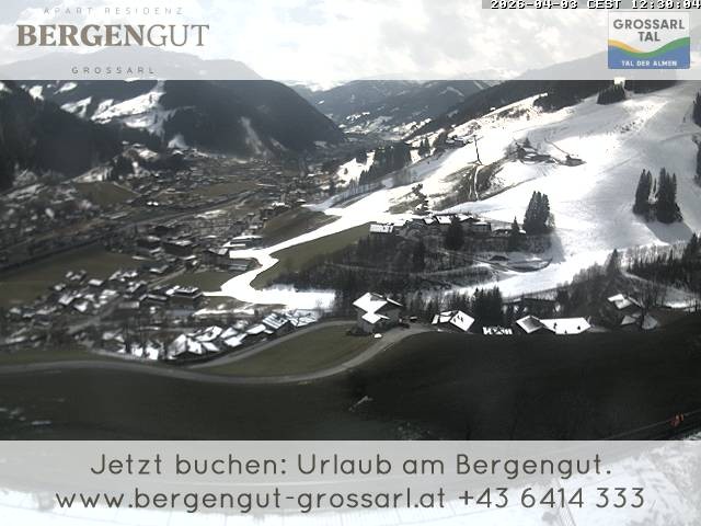 Archiv Foto Webcam Blick vom Hotel Bergengut nach Grossarl