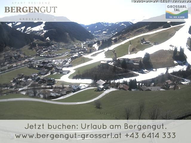 Archiv Foto Webcam Blick vom Hotel Bergengut nach Grossarl