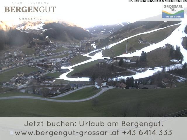 Archiv Foto Webcam Blick vom Hotel Bergengut nach Grossarl