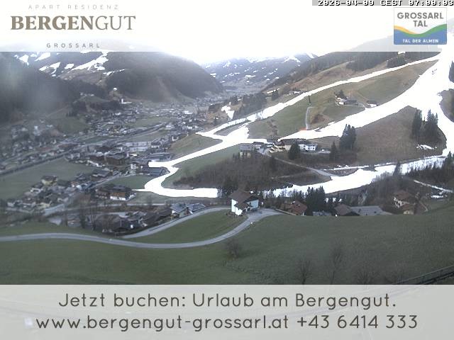 Archiv Foto Webcam Blick vom Hotel Bergengut nach Grossarl