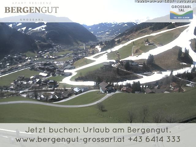 Archiv Foto Webcam Blick vom Hotel Bergengut nach Grossarl