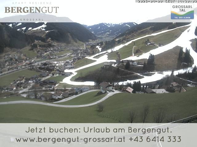 Archiv Foto Webcam Blick vom Hotel Bergengut nach Grossarl