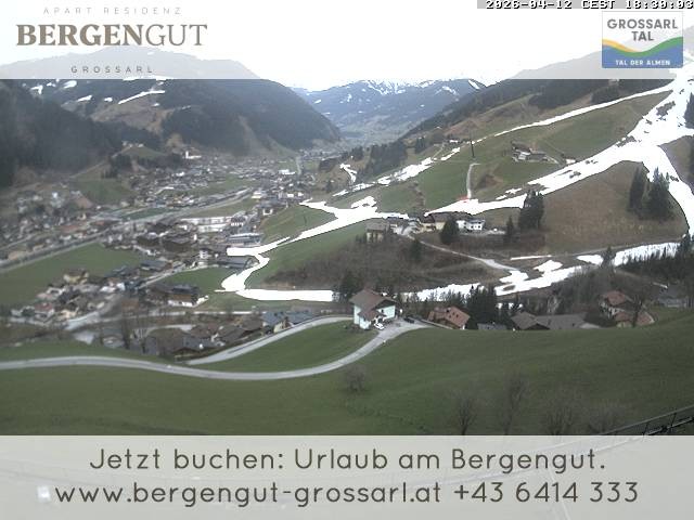 Archiv Foto Webcam Blick vom Hotel Bergengut nach Grossarl