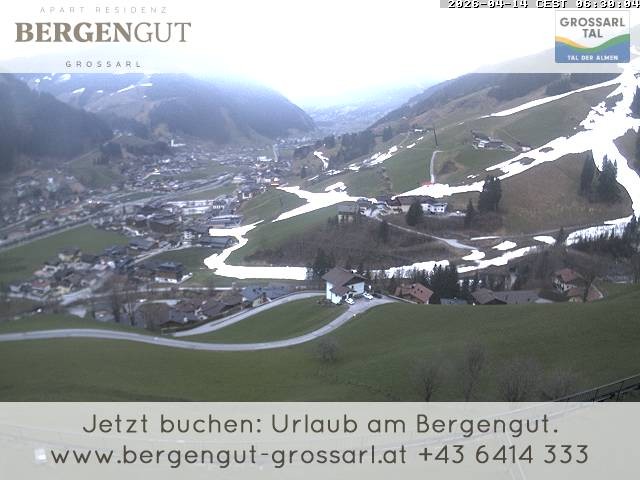 Archiv Foto Webcam Blick vom Hotel Bergengut nach Grossarl