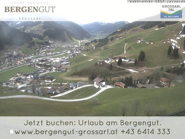 Archiv Foto Webcam Blick vom Hotel Bergengut nach Grossarl