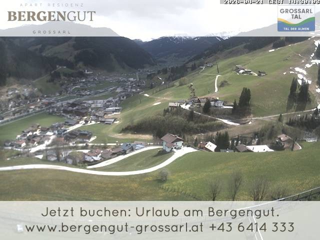 Archiv Foto Webcam Blick vom Hotel Bergengut nach Grossarl
