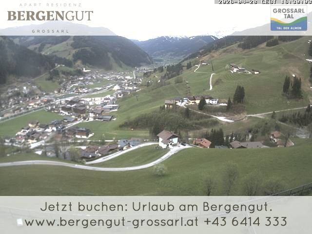 Archiv Foto Webcam Blick vom Hotel Bergengut nach Grossarl