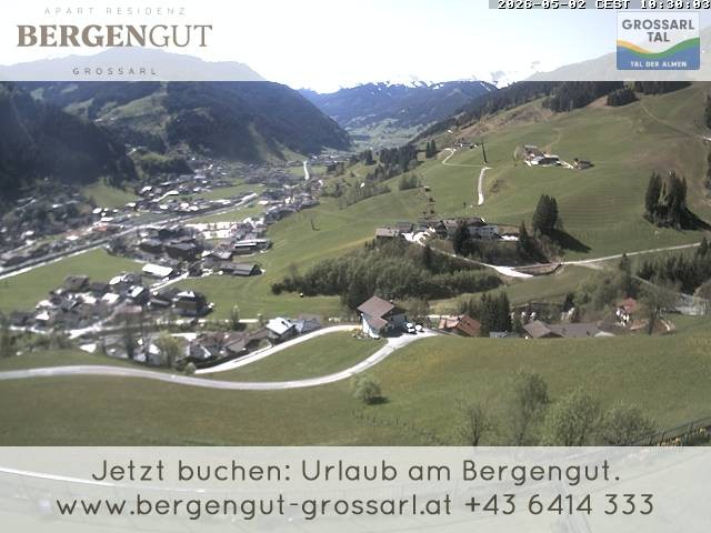 Archiv Foto Webcam Blick vom Hotel Bergengut nach Grossarl