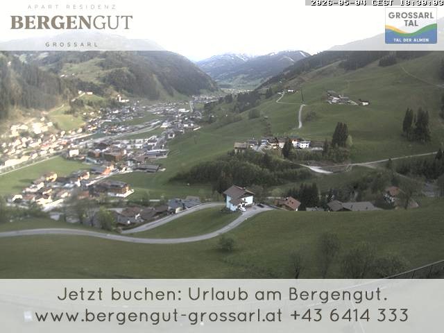 Archiv Foto Webcam Blick vom Hotel Bergengut nach Grossarl
