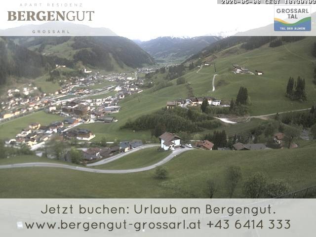 Archiv Foto Webcam Blick vom Hotel Bergengut nach Grossarl