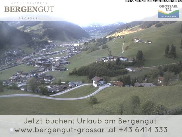 Archiv Foto Webcam Blick vom Hotel Bergengut nach Grossarl