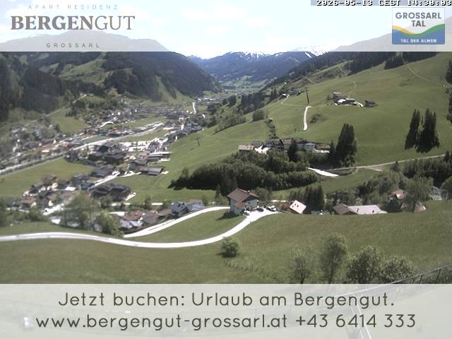 Archiv Foto Webcam Blick vom Hotel Bergengut nach Grossarl