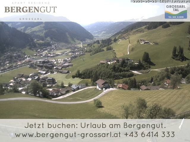 Archiv Foto Webcam Blick vom Hotel Bergengut nach Grossarl