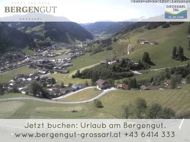Archiv Foto Webcam Blick vom Hotel Bergengut nach Grossarl