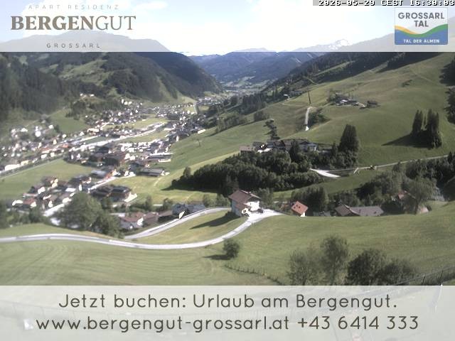 Archiv Foto Webcam Blick vom Hotel Bergengut nach Grossarl