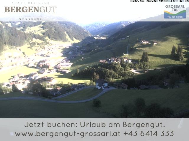 Archiv Foto Webcam Blick vom Hotel Bergengut nach Grossarl