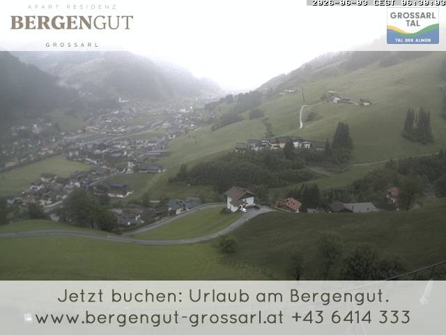 Archiv Foto Webcam Blick vom Hotel Bergengut nach Grossarl