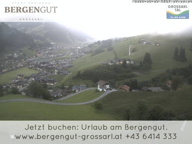 Archiv Foto Webcam Blick vom Hotel Bergengut nach Grossarl