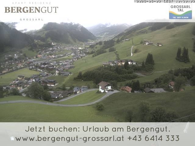 Archiv Foto Webcam Blick vom Hotel Bergengut nach Grossarl