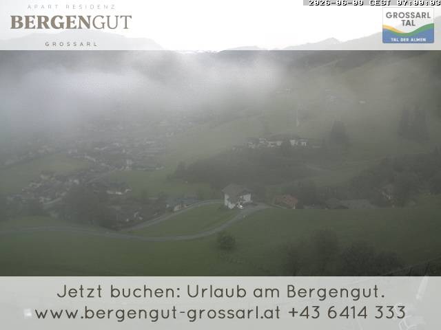 Archiv Foto Webcam Blick vom Hotel Bergengut nach Grossarl