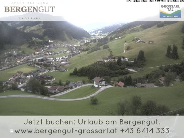 Archiv Foto Webcam Blick vom Hotel Bergengut nach Grossarl