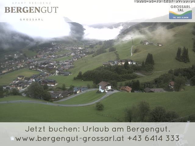Archiv Foto Webcam Blick vom Hotel Bergengut nach Grossarl
